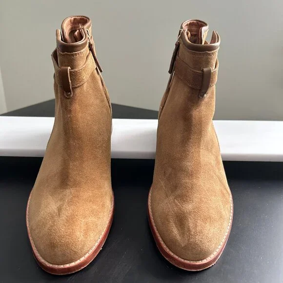 NWT Johnston & Murphy Women's size 9.5 leather bootie | Tan - Picture 3 of 6